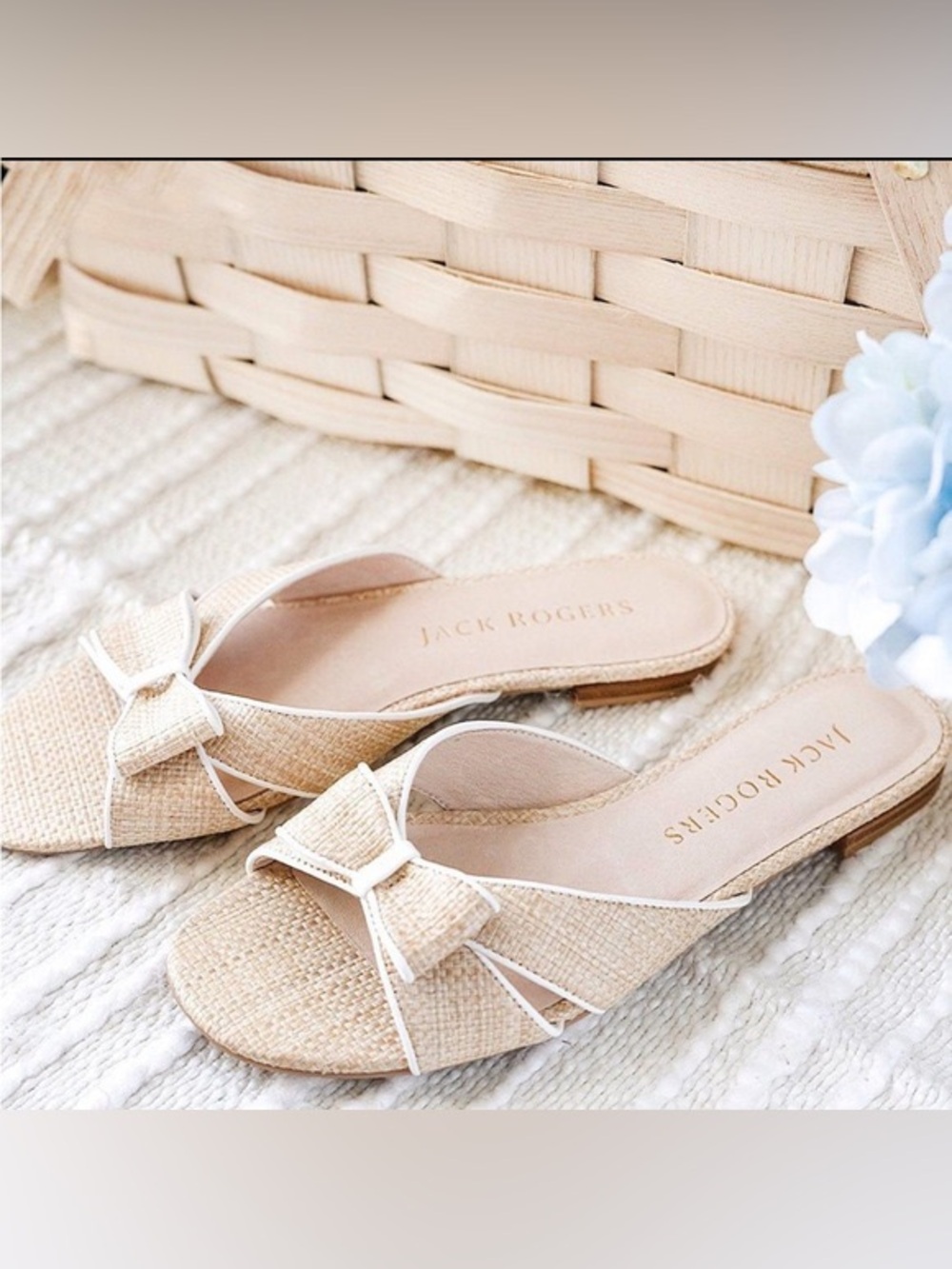 Jack Rogers Gigi  Bow Slide Sandals